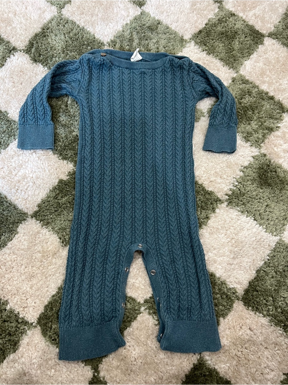 Kate Quinn Baby Knit Cable One-Piece Romper